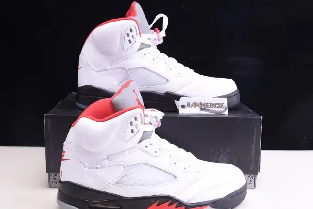 Rep TB Jordan Tongue (2020) 5 Retro Air Fire DA1911-102 Silver Red 0611
